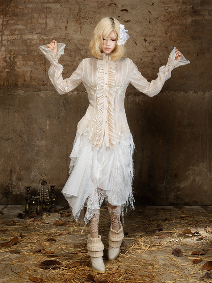 Romantic Palace Midi Skirt【s0000018377】