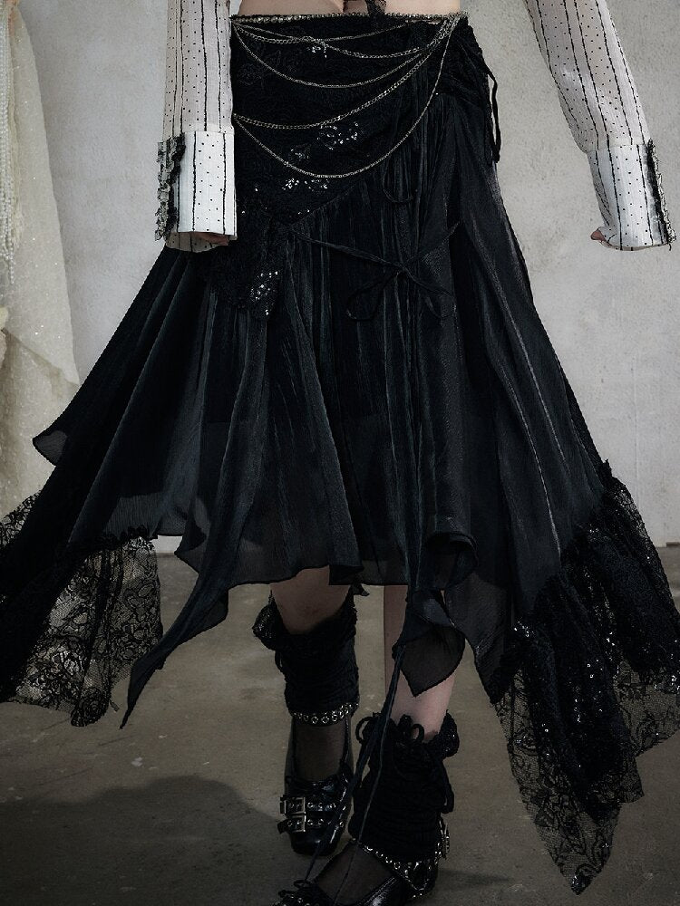 Dreamy Heiress Lace Chiffon Dress【s0000017984】