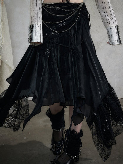 Dreamy Heiress Lace Chiffon Dress【s0000017984】