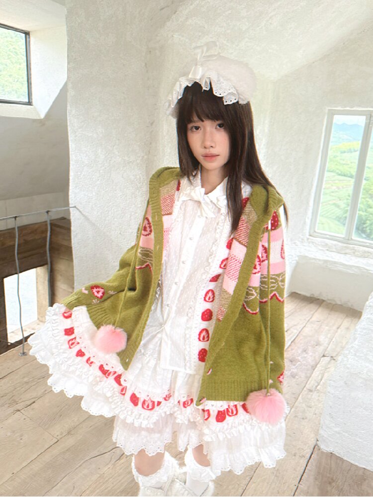 Cake Print Lace Bow Short Skirt【s0000018539】