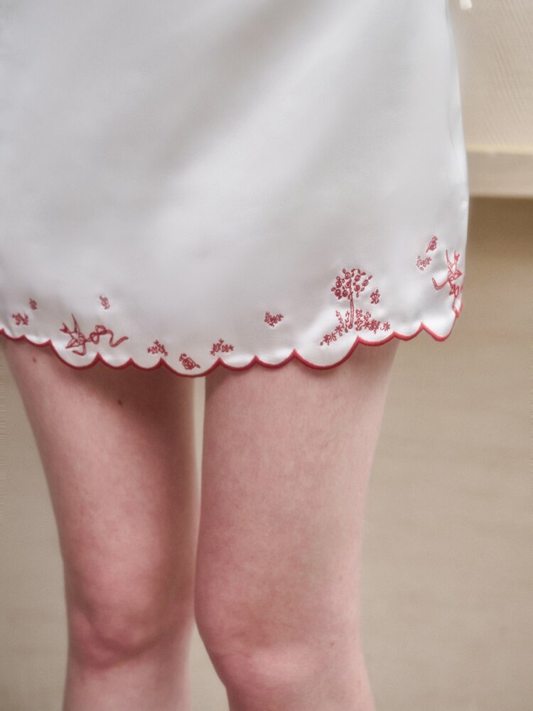 Pigeon Fountain Satin Light Skirt【s0000015627】