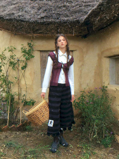 Blue Plaid Polka Dot Long Shirt【s0000014902】