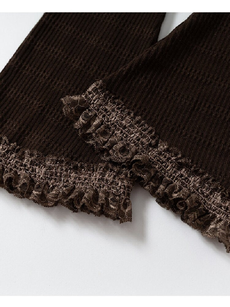 Lace Rhinestone Knit Leg Covers【s0000019164】
