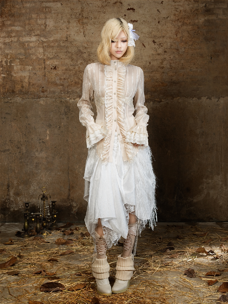Romantic Palace Midi Skirt【s0000018377】