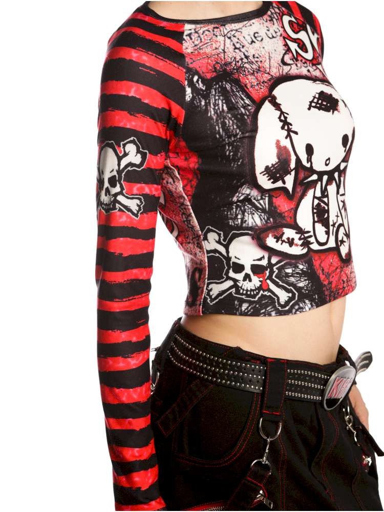 Sweet Cool Y2K Subculture Print Short Top【s0000014907】