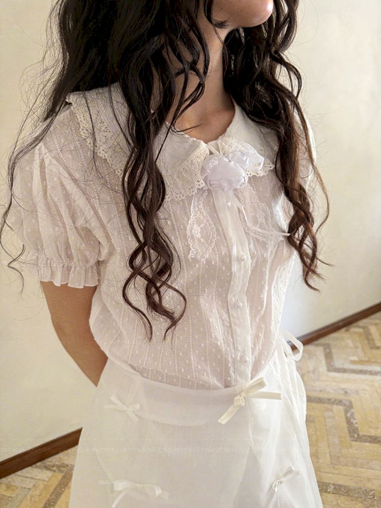 Short-sleeved cotton shirt【s0000012762】