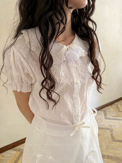 Short-sleeved cotton shirt【s0000012762】