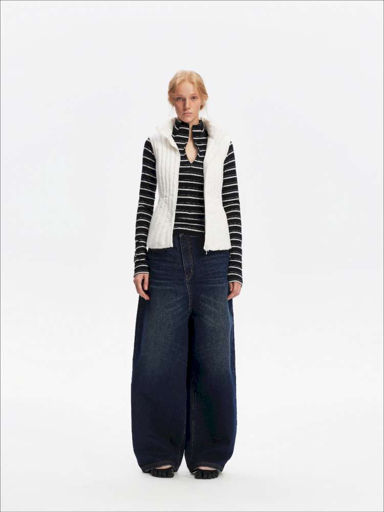 Vintage Striped Slim Knit Top【s0000015059】