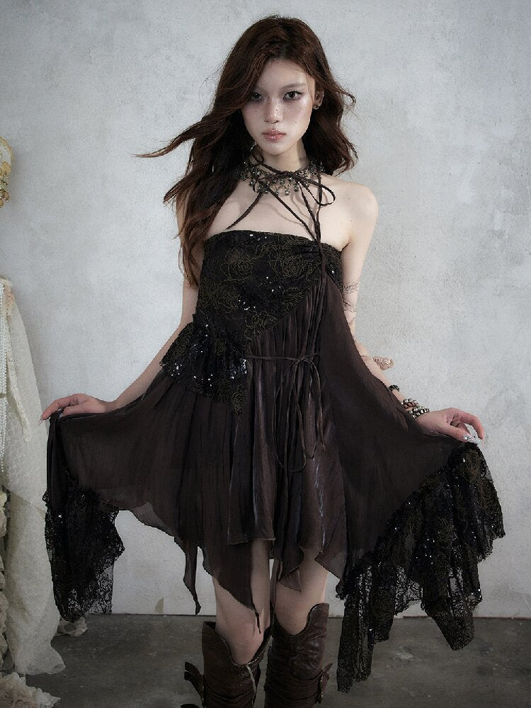 Dreamy Heiress Lace Chiffon Dress【s0000017984】