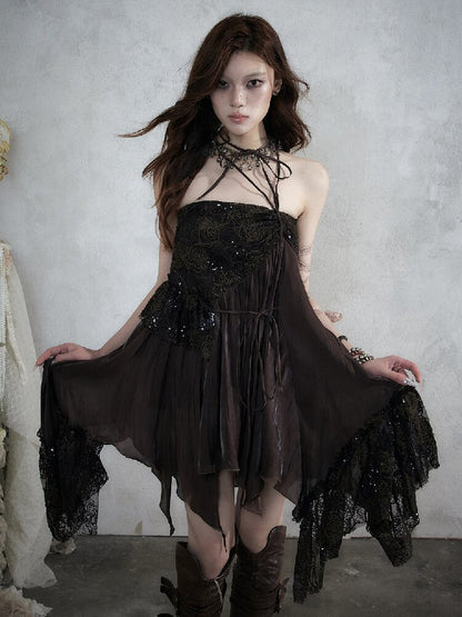 Dreamy Heiress Lace Chiffon Dress【s0000017984】