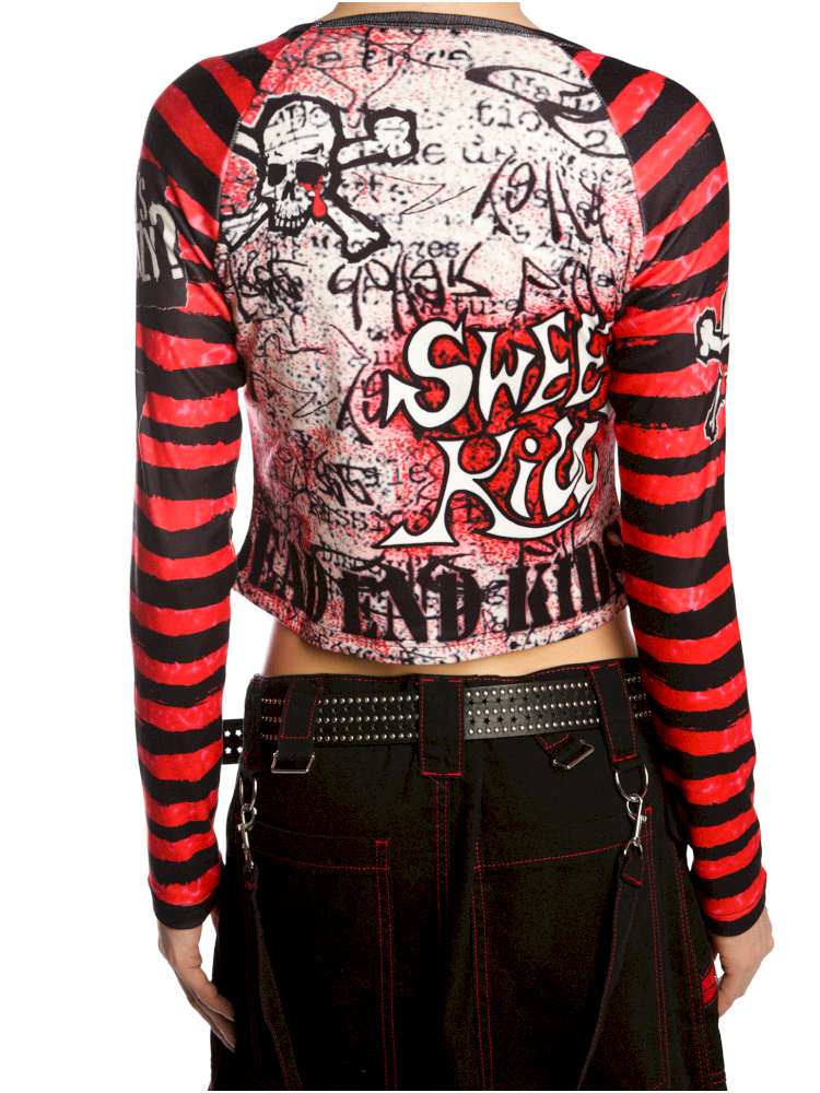 Sweet Cool Y2K Subculture Print Short Top【s0000014907】