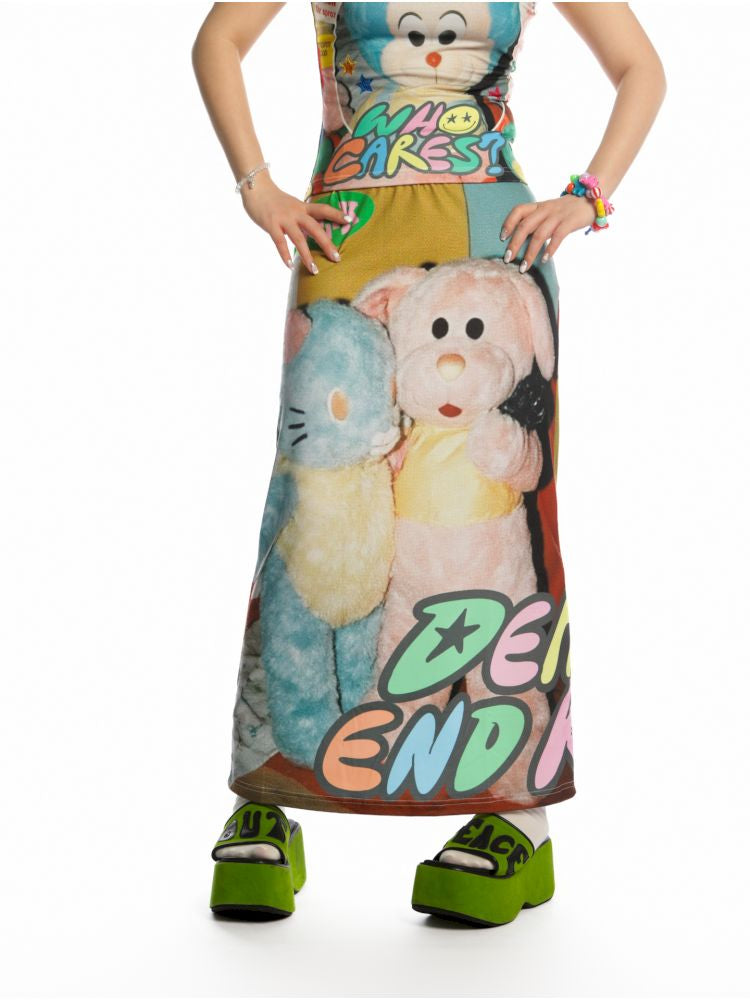 Y2K Stretch Casual Halter Long Skirt【s0000013521】