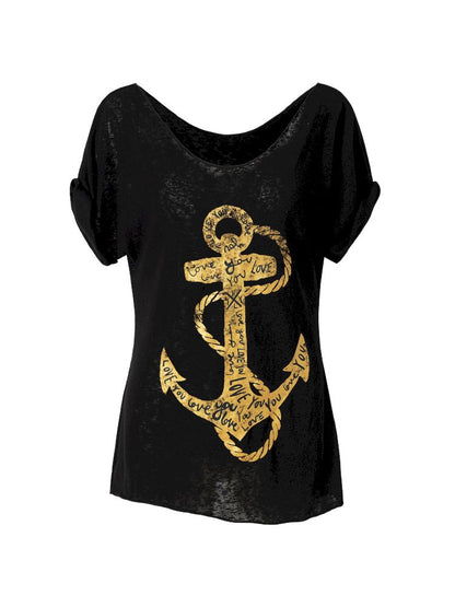 Large neckline loose-fitting T-shirt【s0000012799】