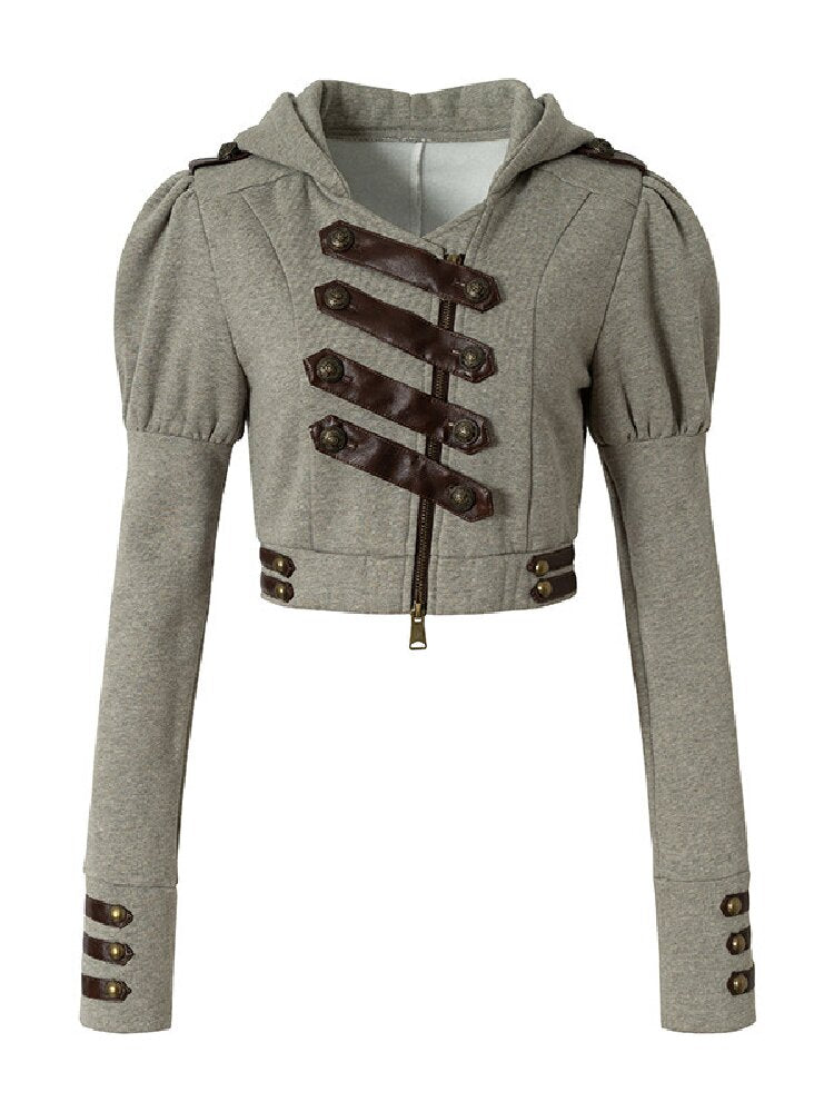 Hooded Fleece Napoleon Jacket【s0000019155】