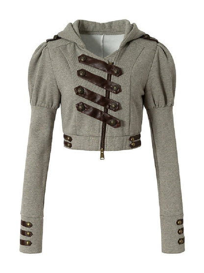 Hooded Fleece Napoleon Jacket【s0000019155】