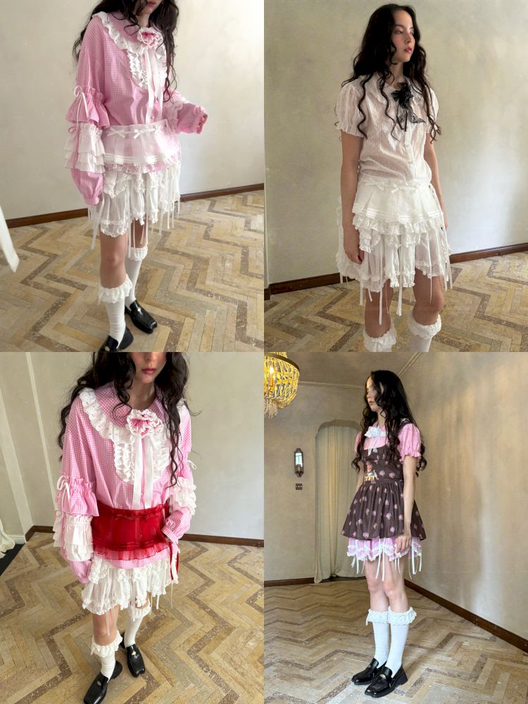 Double-layer bow-tie short skirt【s0000012764】