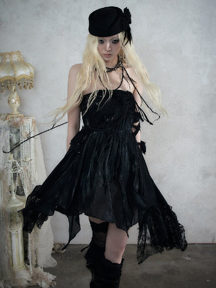 Dreamy Heiress Lace Chiffon Dress【s0000017984】