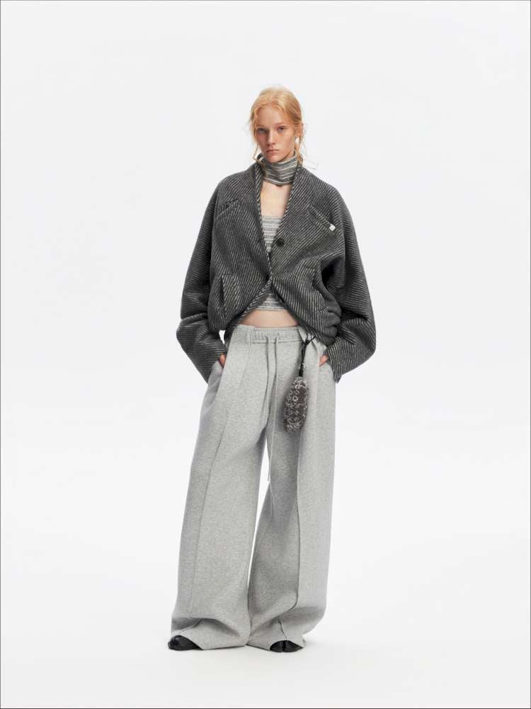 American Scimitar Drape Wide-Leg Slacks【s0000014877】