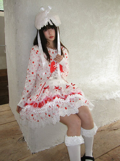 Cake Print Lace Bow Short Skirt【s0000018539】