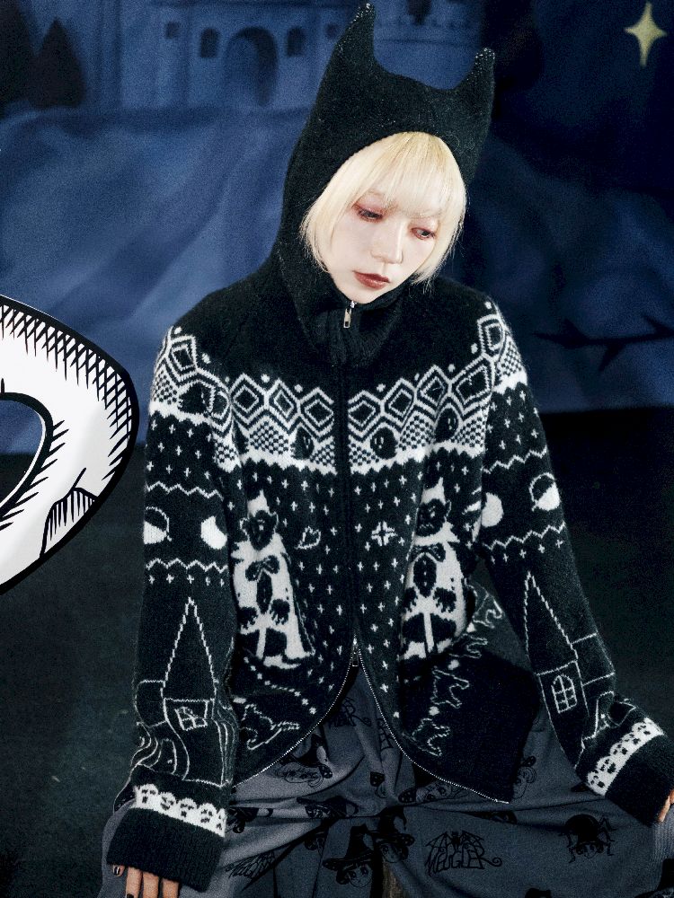 Cat Ears Devil's Tail Cardigan【s0000011559】