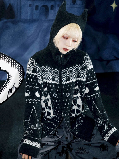 Cat Ears Devil's Tail Cardigan【s0000011559】