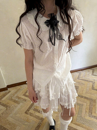 Short-sleeved cotton shirt【s0000012762】