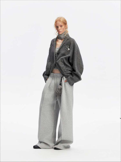 American Scimitar Drape Wide-Leg Slacks【s0000014877】