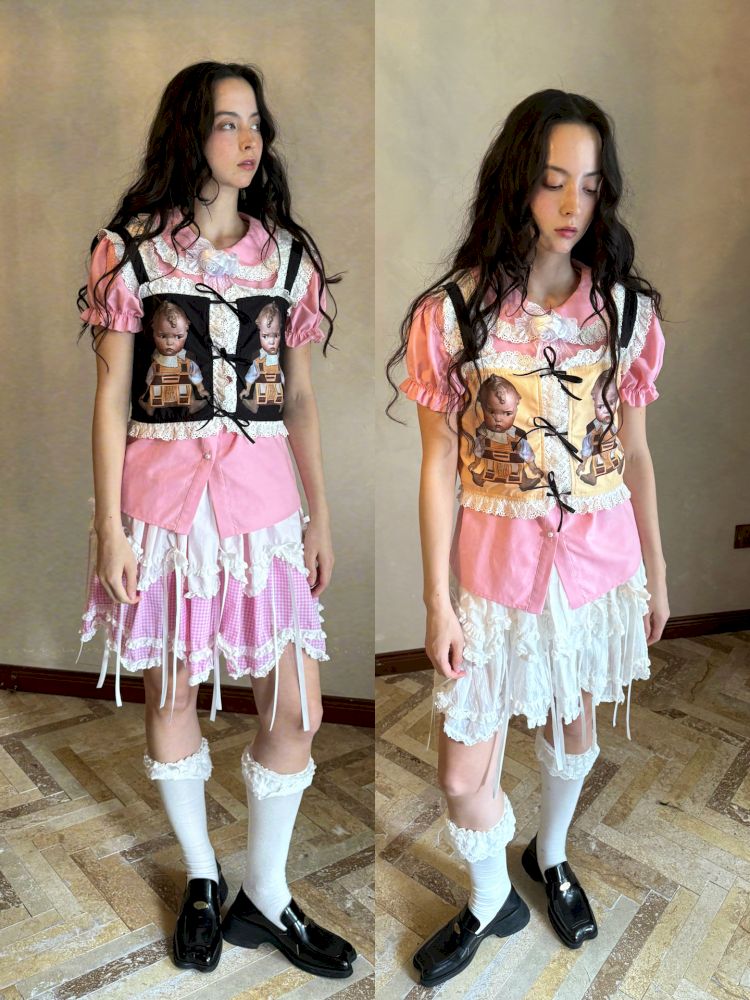 Double-layer bow-tie short skirt【s0000012764】