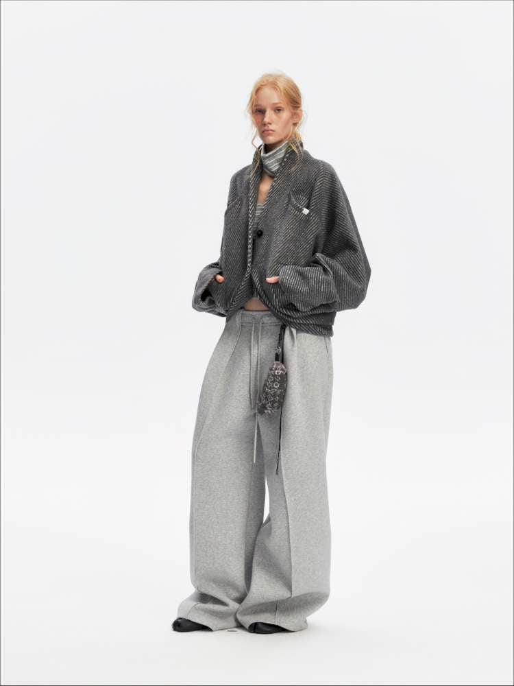 American Scimitar Drape Wide-Leg Slacks【s0000014877】