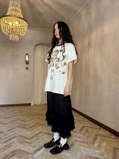 Cute bubble multi-layered lace bows pants【s0000012765】