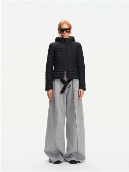 Pork Rib Hooded 90 Down Slim Jacket【s0000014879】