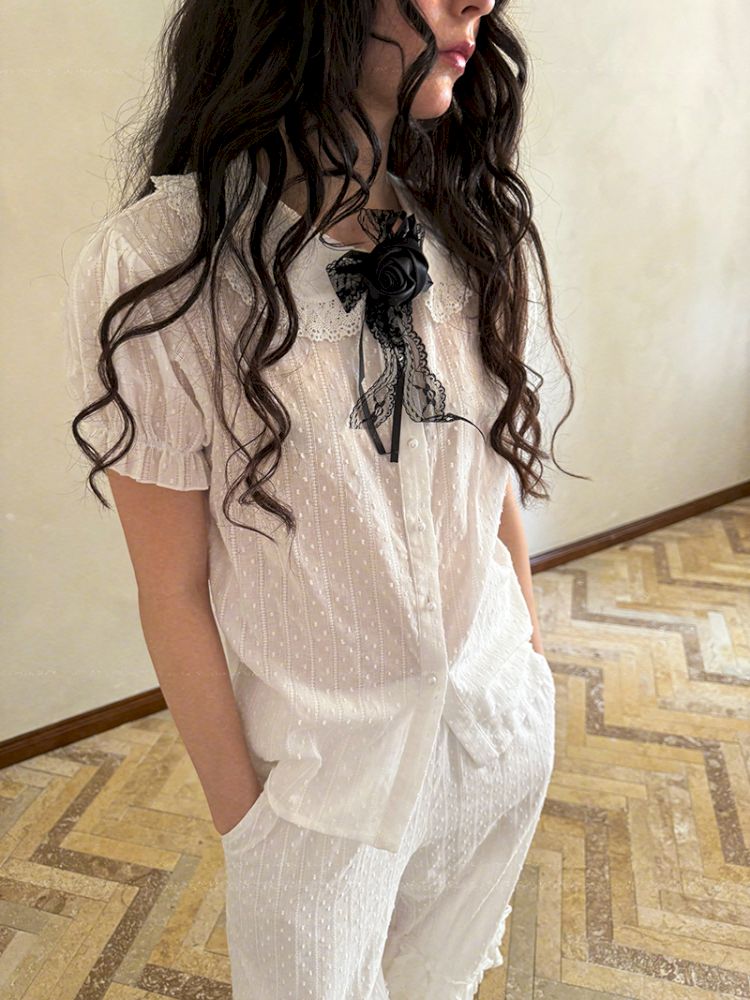 Short-sleeved cotton shirt【s0000012762】