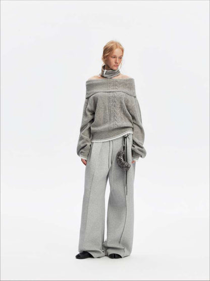 American Scimitar Drape Wide-Leg Slacks【s0000014877】