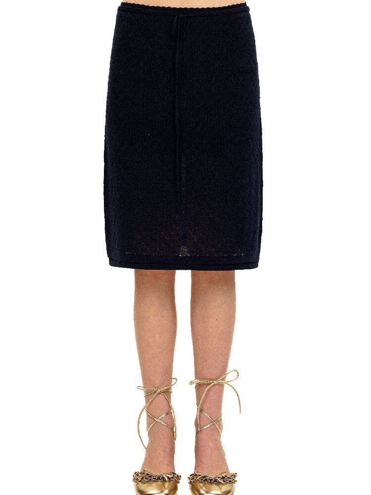Breathable Lace Knit Top Skirt Set【s0000017442】