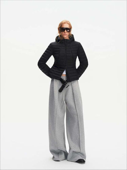 Pork Rib Hooded 90 Down Slim Jacket【s0000014879】