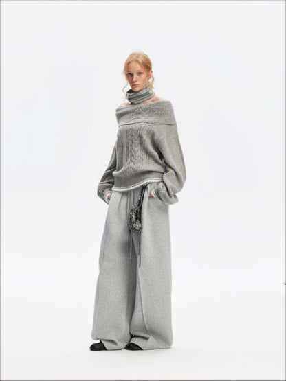 American Scimitar Drape Wide-Leg Slacks【s0000014877】