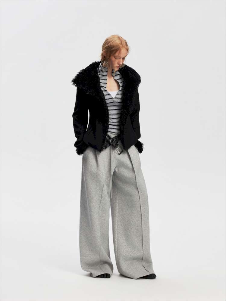 American Scimitar Drape Wide-Leg Slacks【s0000014877】