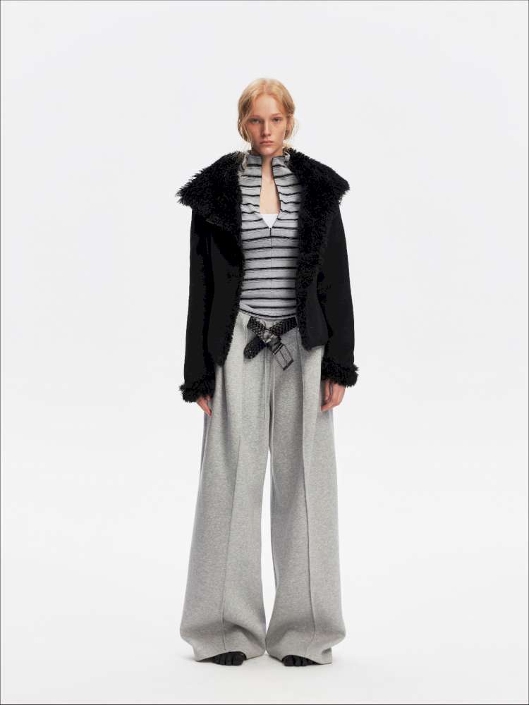 American Scimitar Drape Wide-Leg Slacks【s0000014877】