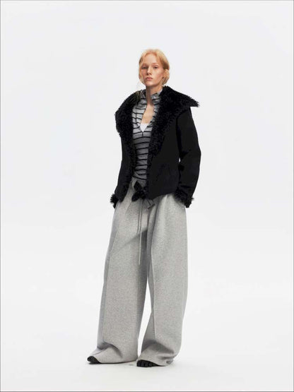 American Scimitar Drape Wide-Leg Slacks【s0000014877】