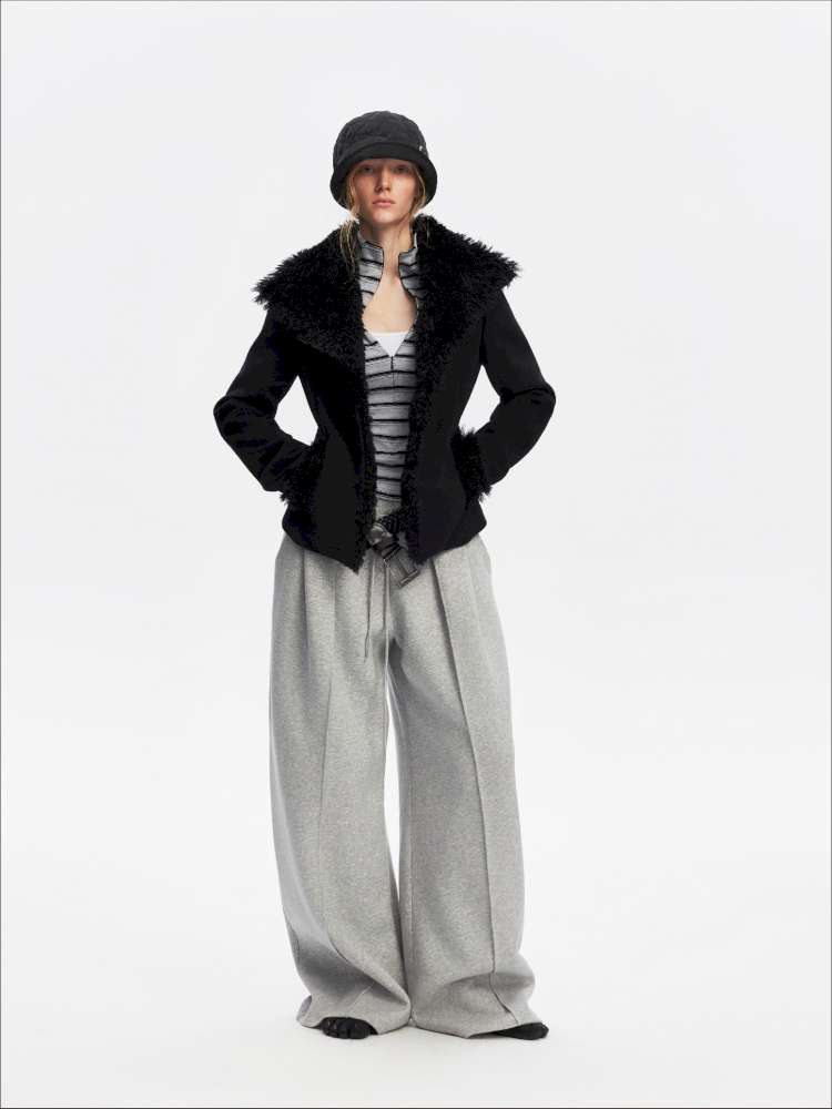 American Scimitar Drape Wide-Leg Slacks【s0000014877】