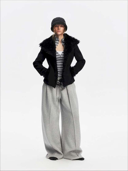 American Scimitar Drape Wide-Leg Slacks【s0000014877】