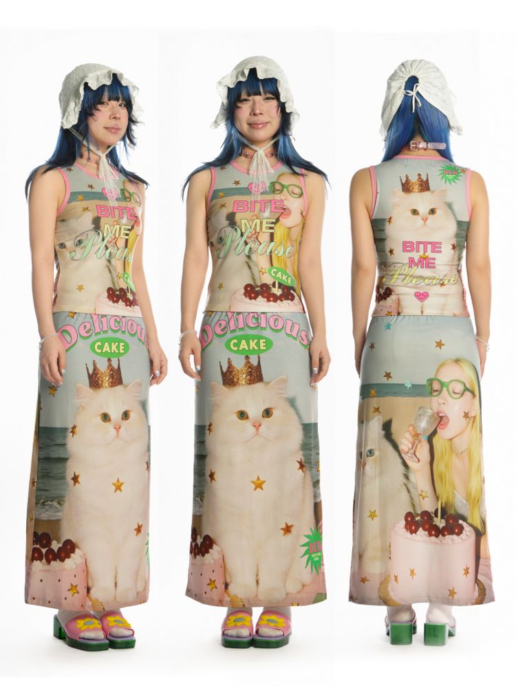 Y2K Stretch Casual Halter Long Skirt【s0000013521】