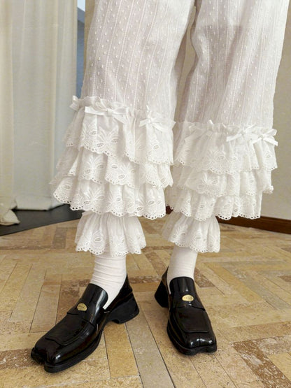 Cute bubble multi-layered lace bows pants【s0000012765】