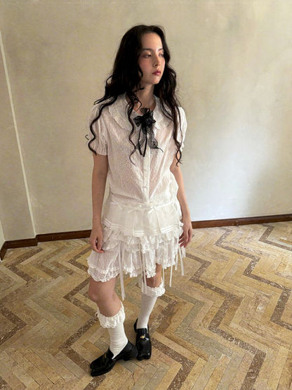 Short-sleeved cotton shirt【s0000012762】