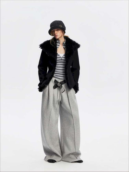 American Scimitar Drape Wide-Leg Slacks【s0000014877】