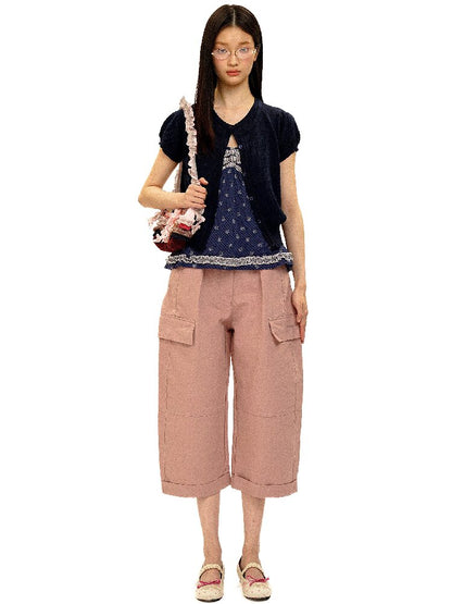 Breathable Lace Knit Top Skirt Set【s0000017442】