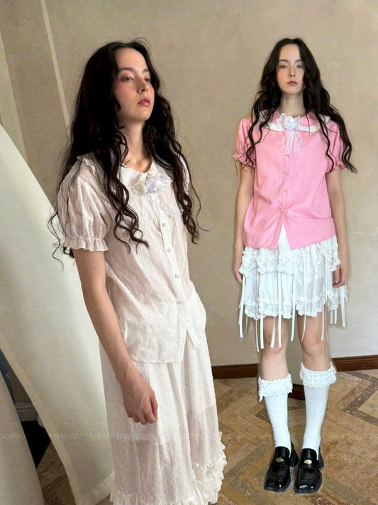 Short-sleeved cotton shirt【s0000012762】