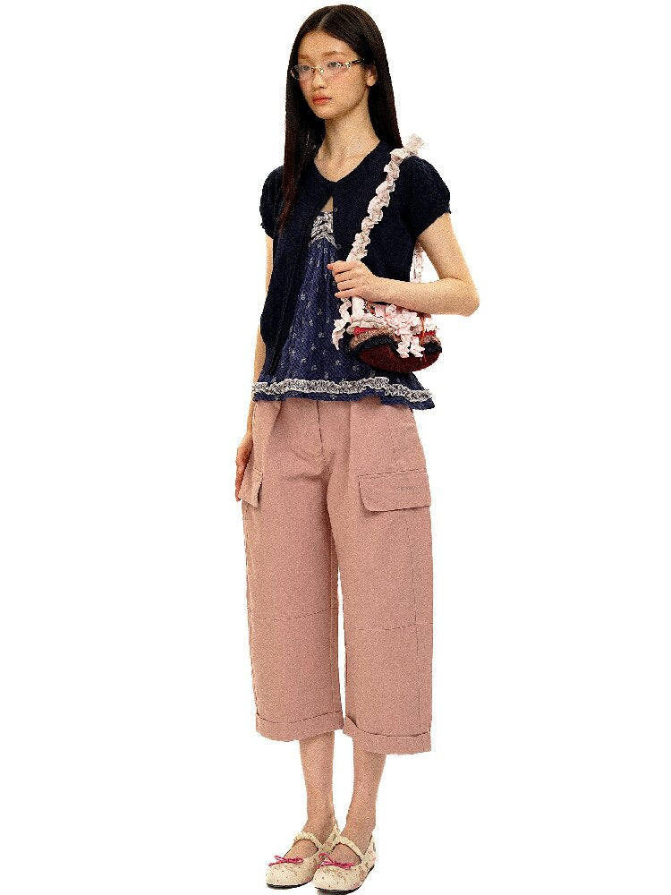 Breathable Lace Knit Top Skirt Set【s0000017442】