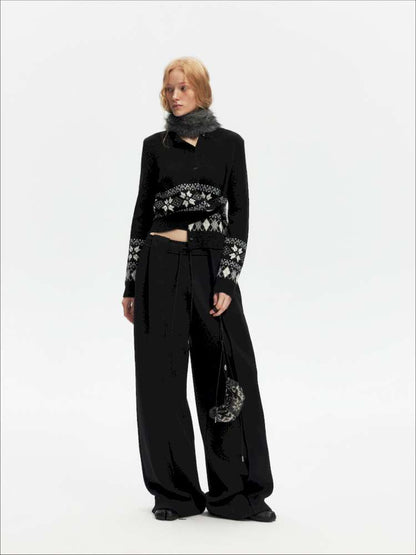 American Scimitar Drape Wide-Leg Slacks【s0000014877】