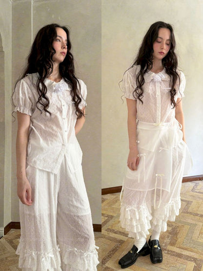 Short-sleeved cotton shirt【s0000012762】